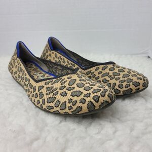 Rothy's The Flat Rounded Toe Womens Size 10.5 Leopard Cheetah Women's Shoes